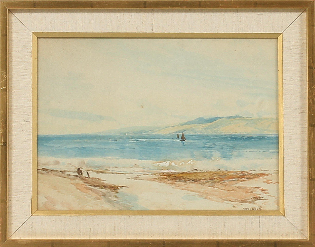 OIDENTIFIERAD KONSTNÄR. Akvareller, 2 st, signerade G Morris.