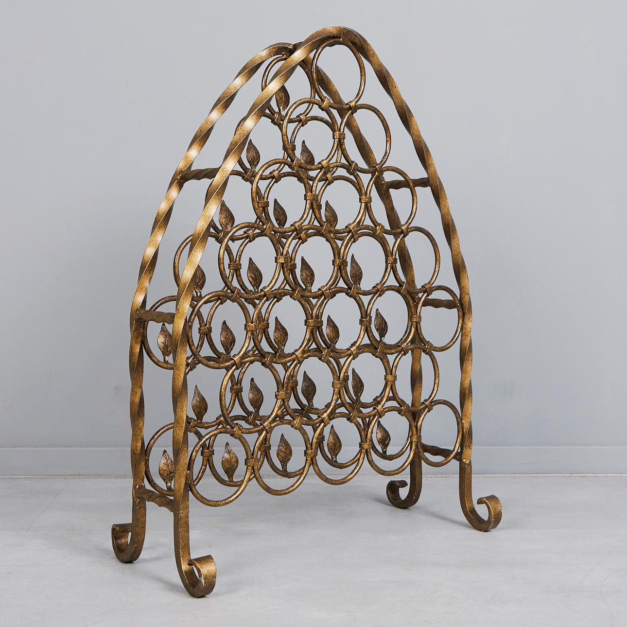 Vinställ/flaskhylla, mässing.