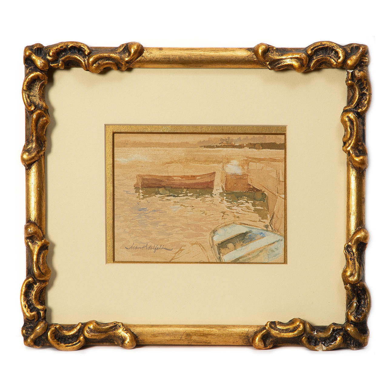 ALBERT EDELFELT. Watercolour on paper, signed Albert Edelfelt.