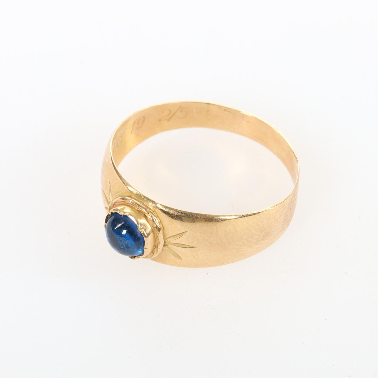 RING MED BLÅ SAFIR, 18K guld, 1962.