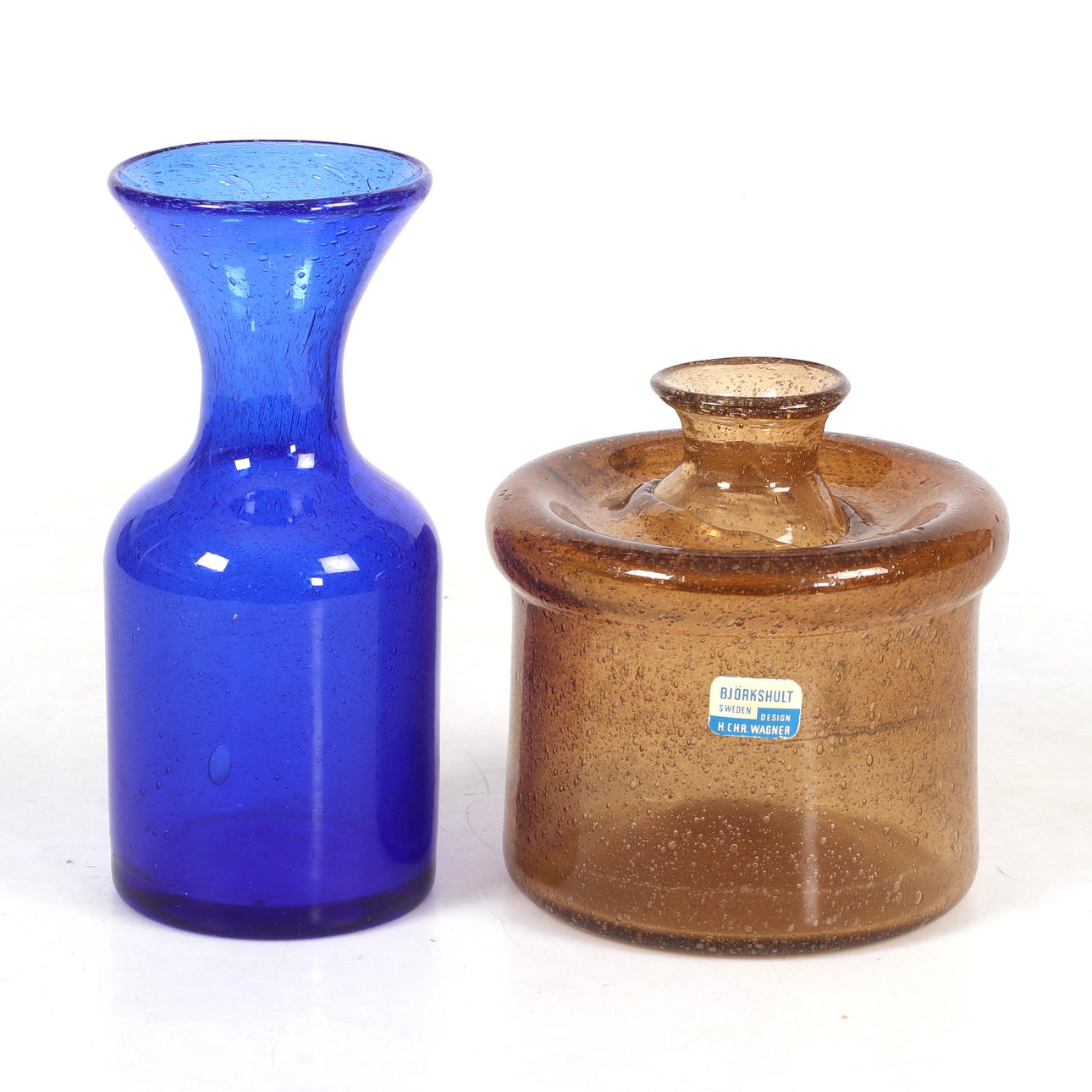 VASER, 2 st, glas, Boda samt Björkshult.