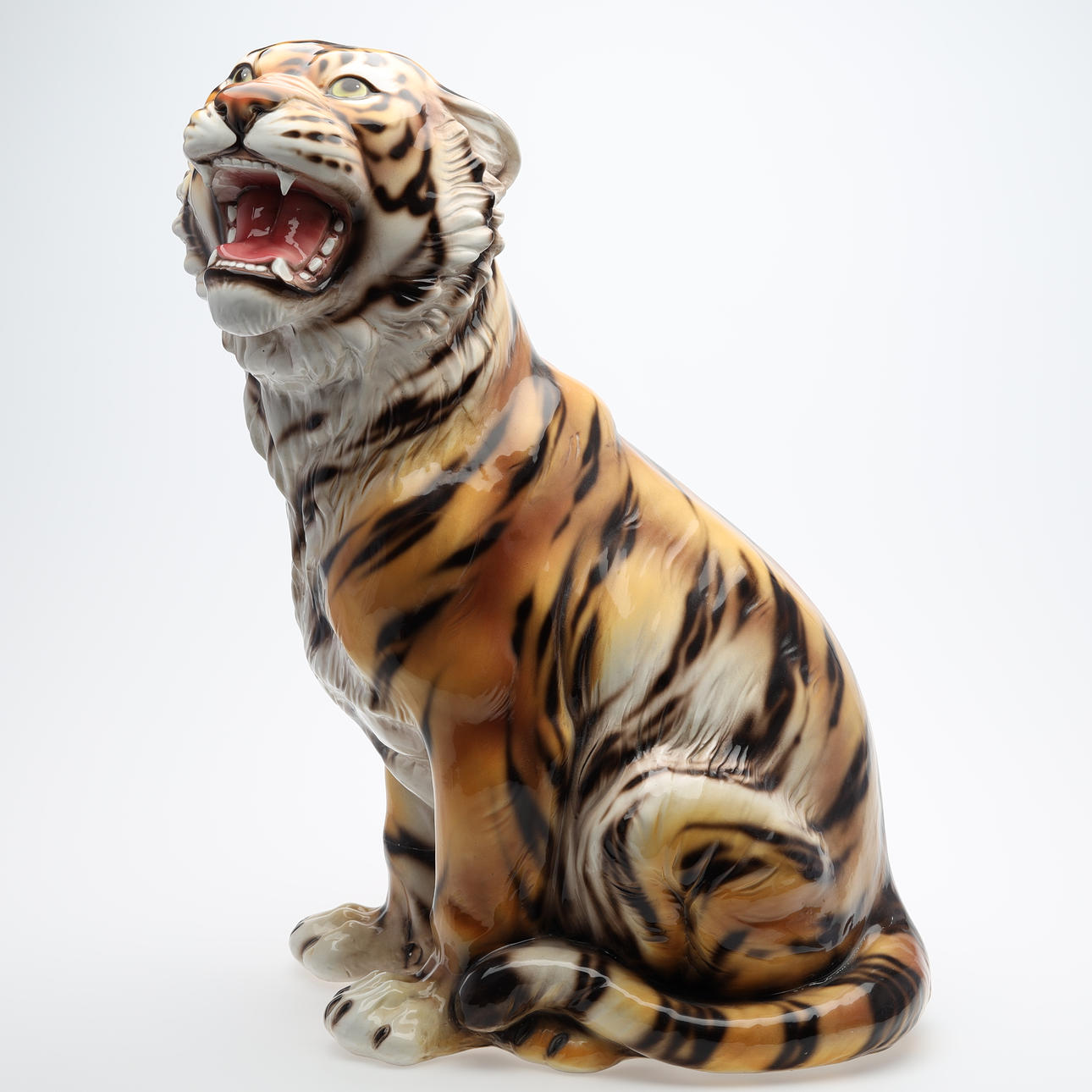 FIGURINE, tiger, porcelain.