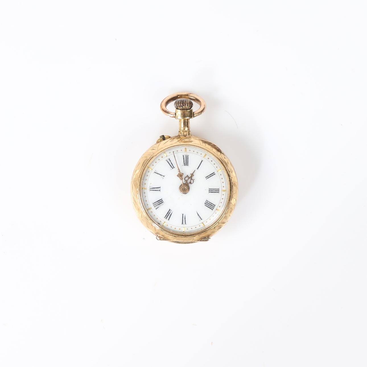 ANTIQUE LADIES ENAMELLED POCKET WATCH.