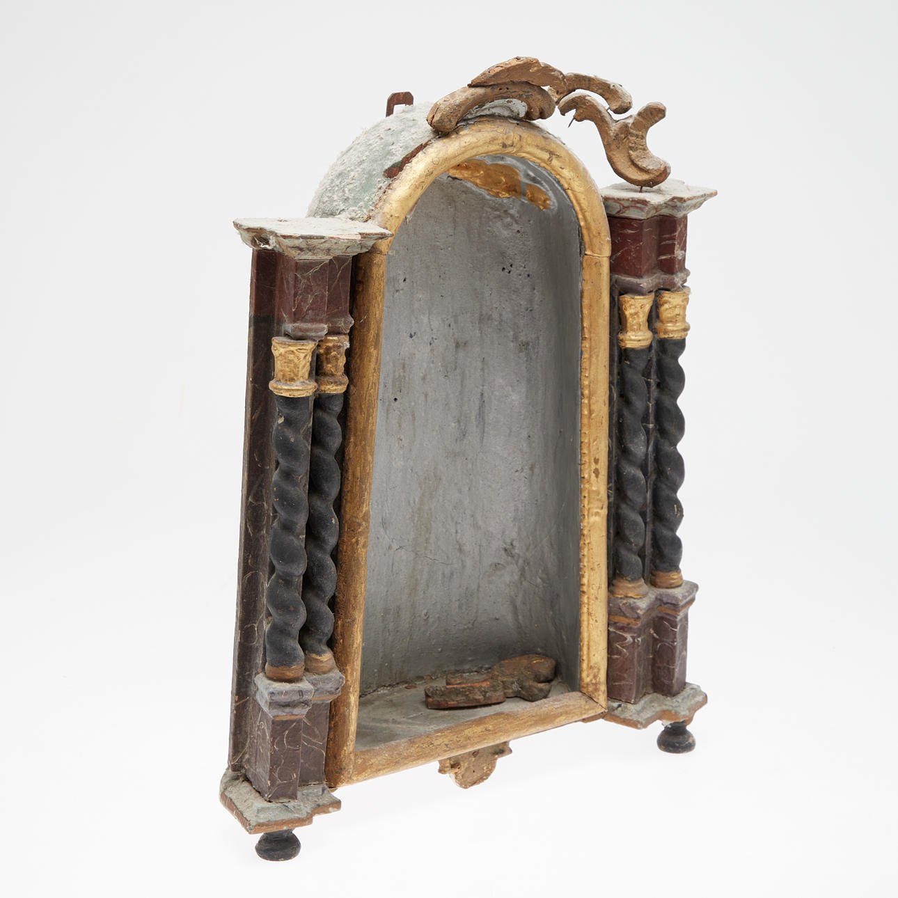 hornacina de altar/ábside de figuras, madera.