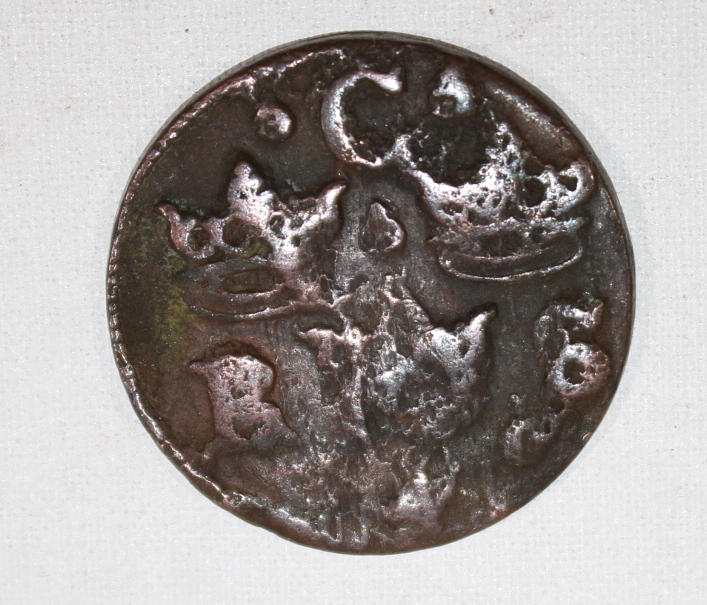 MYNT, Svenskt, koppar, 1/4 öre, 1637, Drottning Kristina.