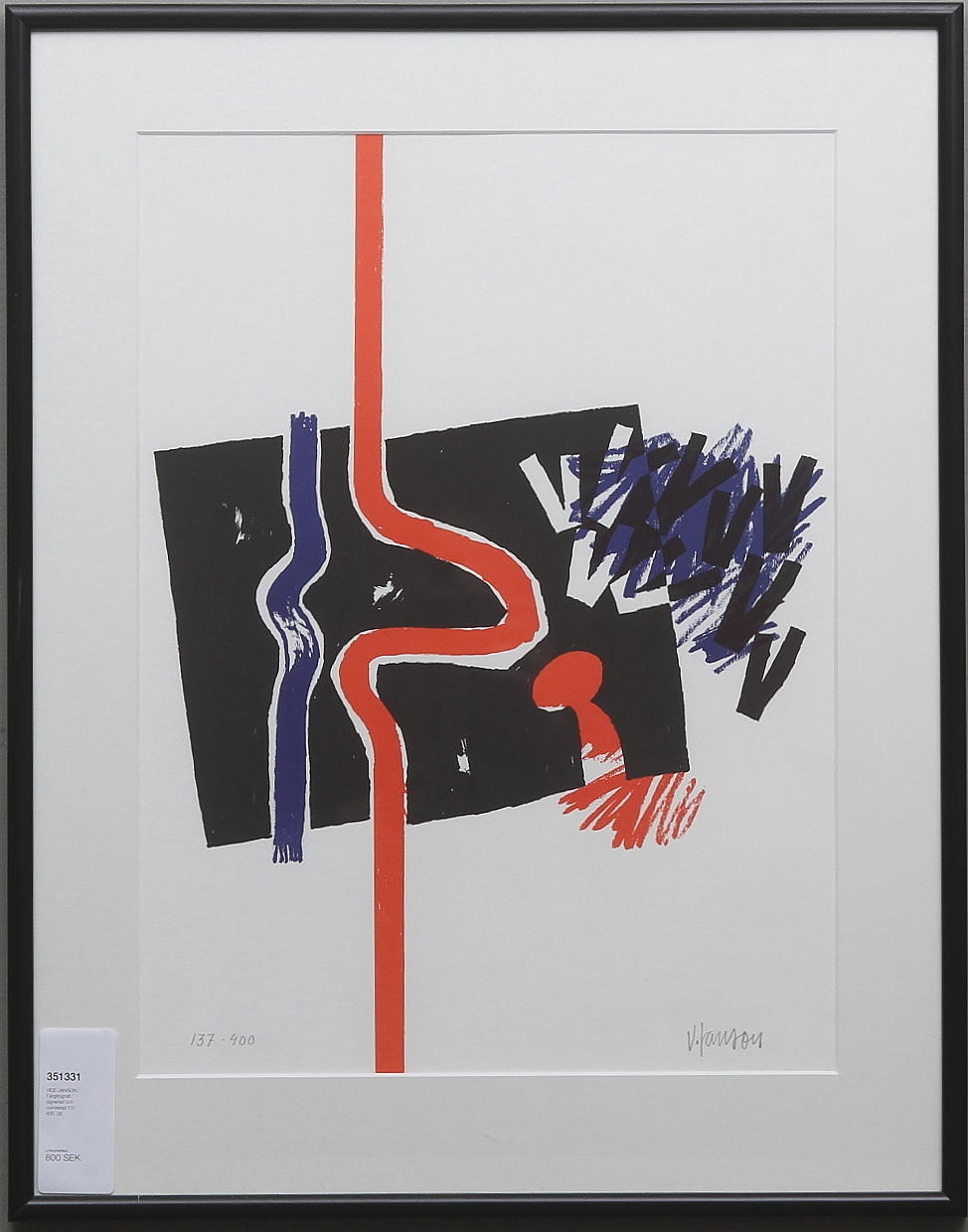 VIDE JANSON. Färglitografi, signerad och numrerad 137-400.