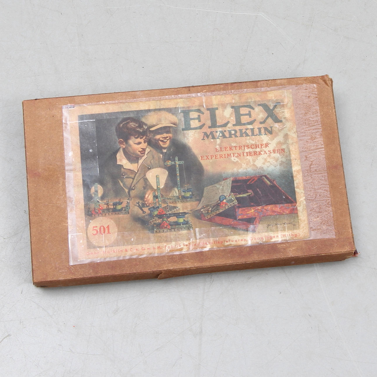 MÄRKLIN byggsats 501 ELEX. Elektrisk experimentlåda. 1930-tal. Originallåda.