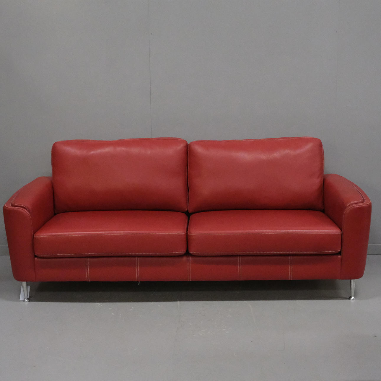 SOFA, KUNSTLEDER IN ROT.