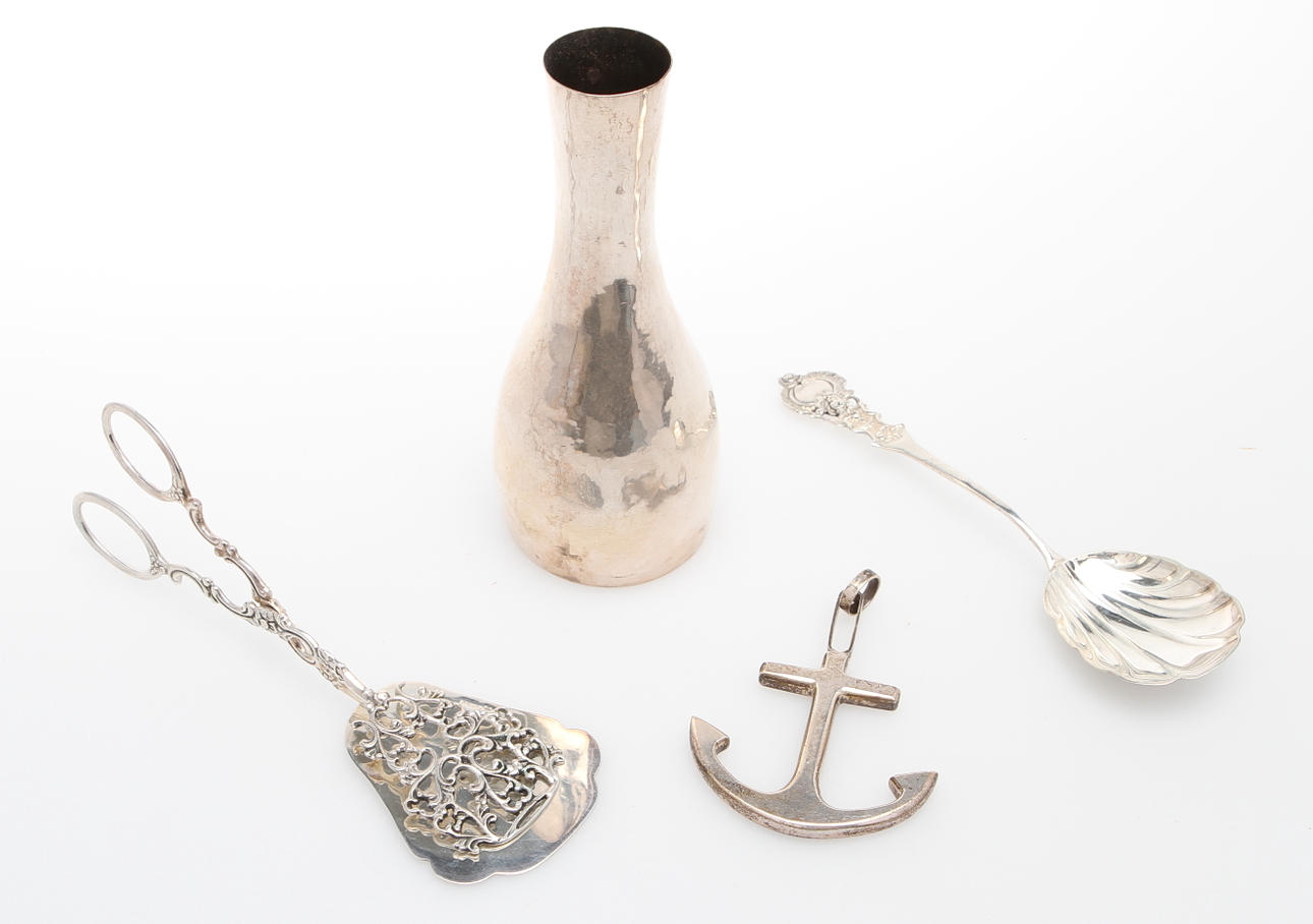 PARTI SILVER, 4 delar, 1900-talets senare hälft, 280 gr.