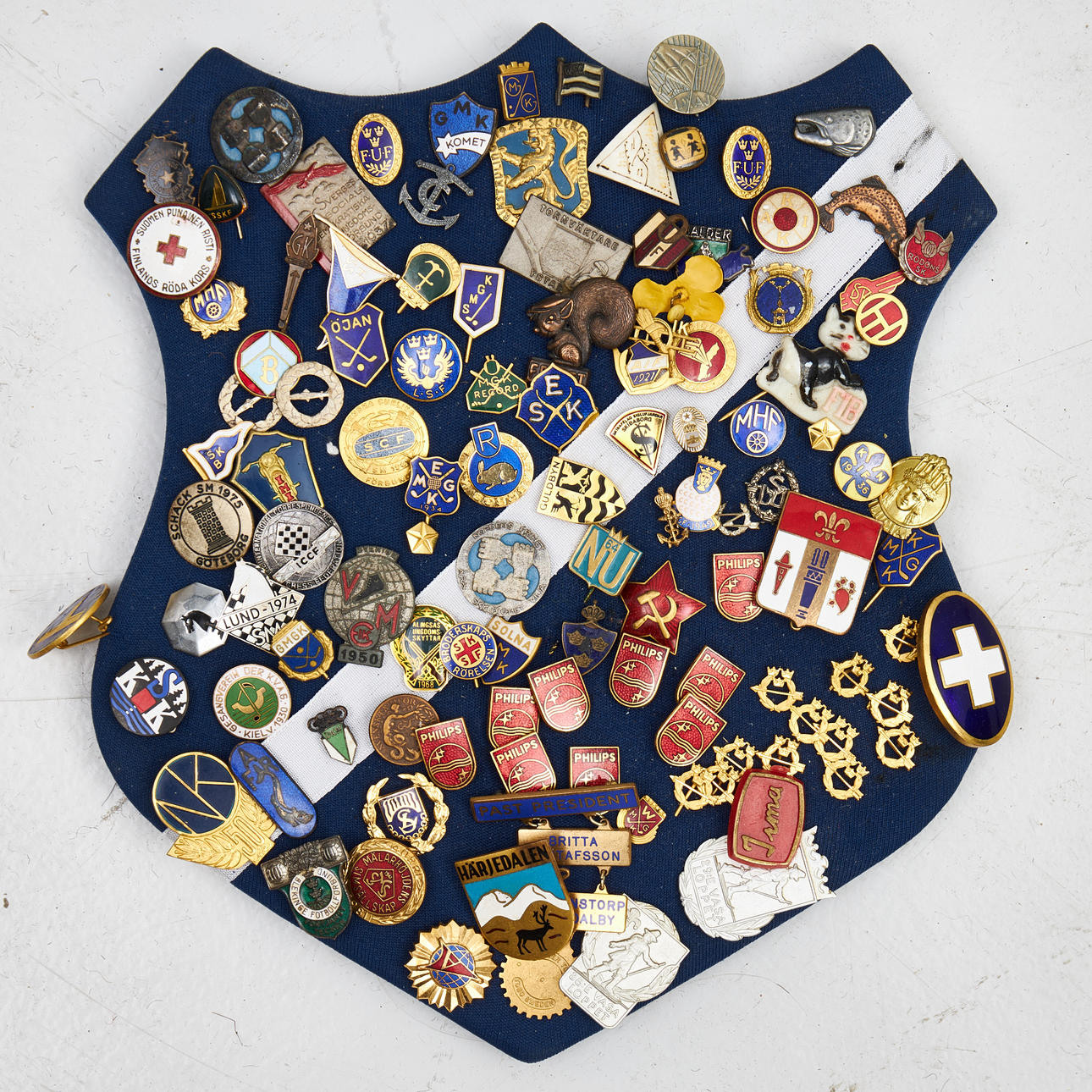 SHIELDS, PINS, MEDALS, very large collection. Coins, Medals & Stamps ...