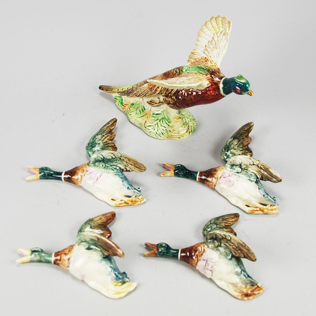 FIGURINER, 5 stycken fåglar, porslin, Beswick/Royal Dux/Import.