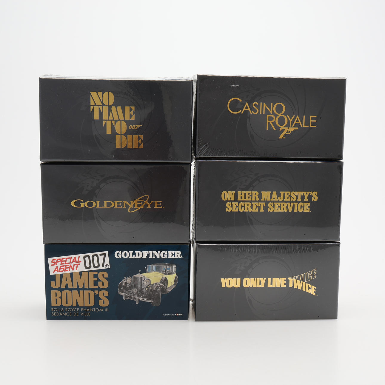 MODELLBILAR, CORGI, 007, 6 ST. BONDBILAR.