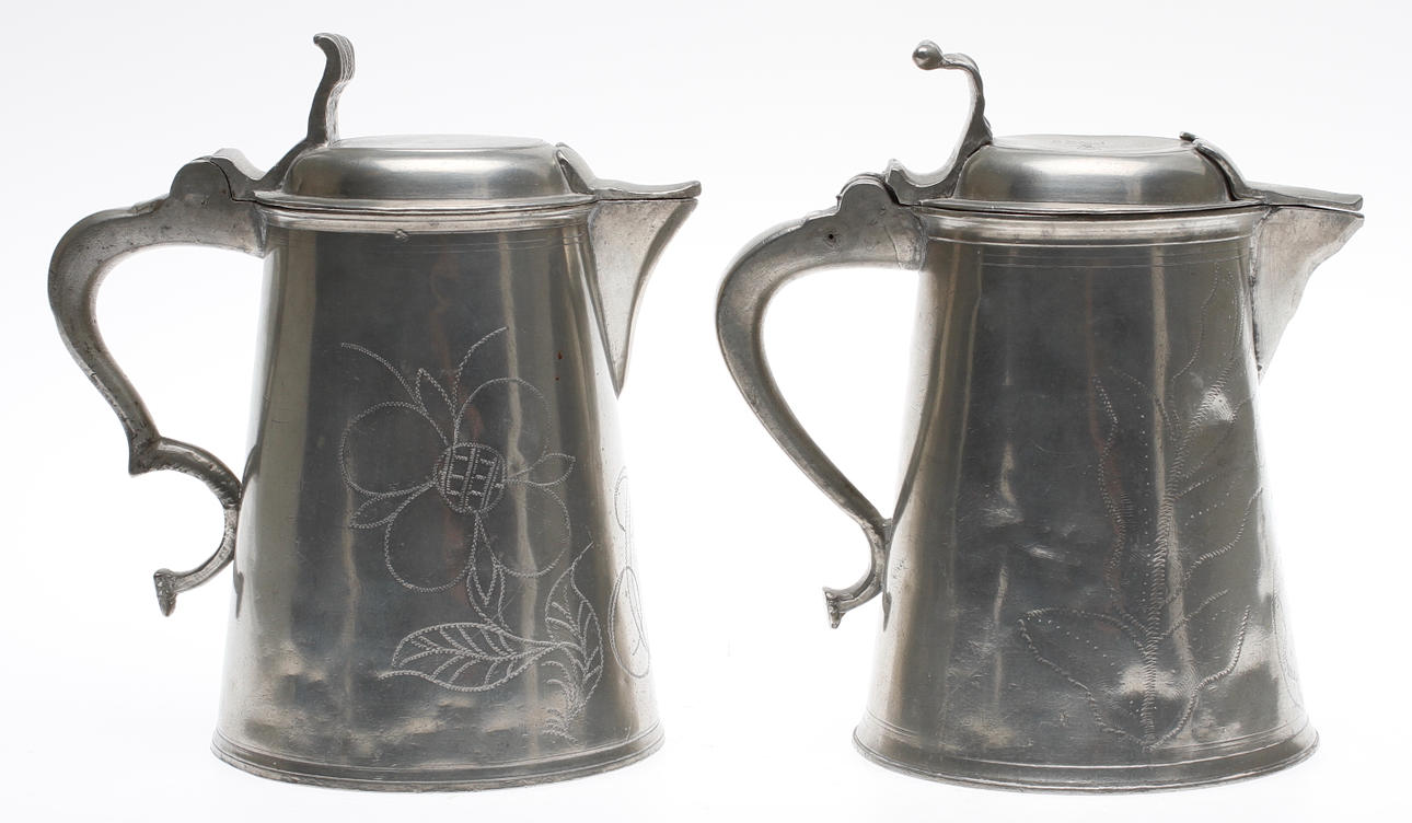 STOP, 2 st, tenn, Jonas Fryberg samt G.W Lindberg, Örebro, årtal 1821/1827.