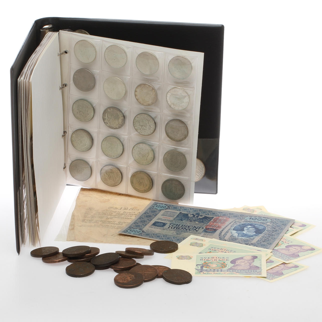 MYNT, mestadels silver, svenska.