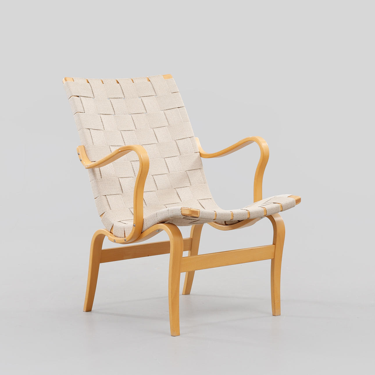 BRUNO MATHSSON. Armchair, “Eva”, Dux, branded.
