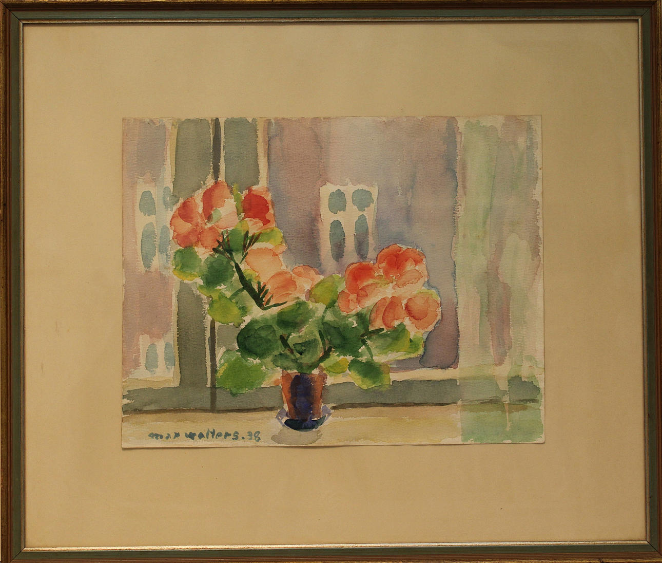 MAX WALTER SVANBERG. Stilleben. Akvarell. Signerad Max Walters och daterad -38.