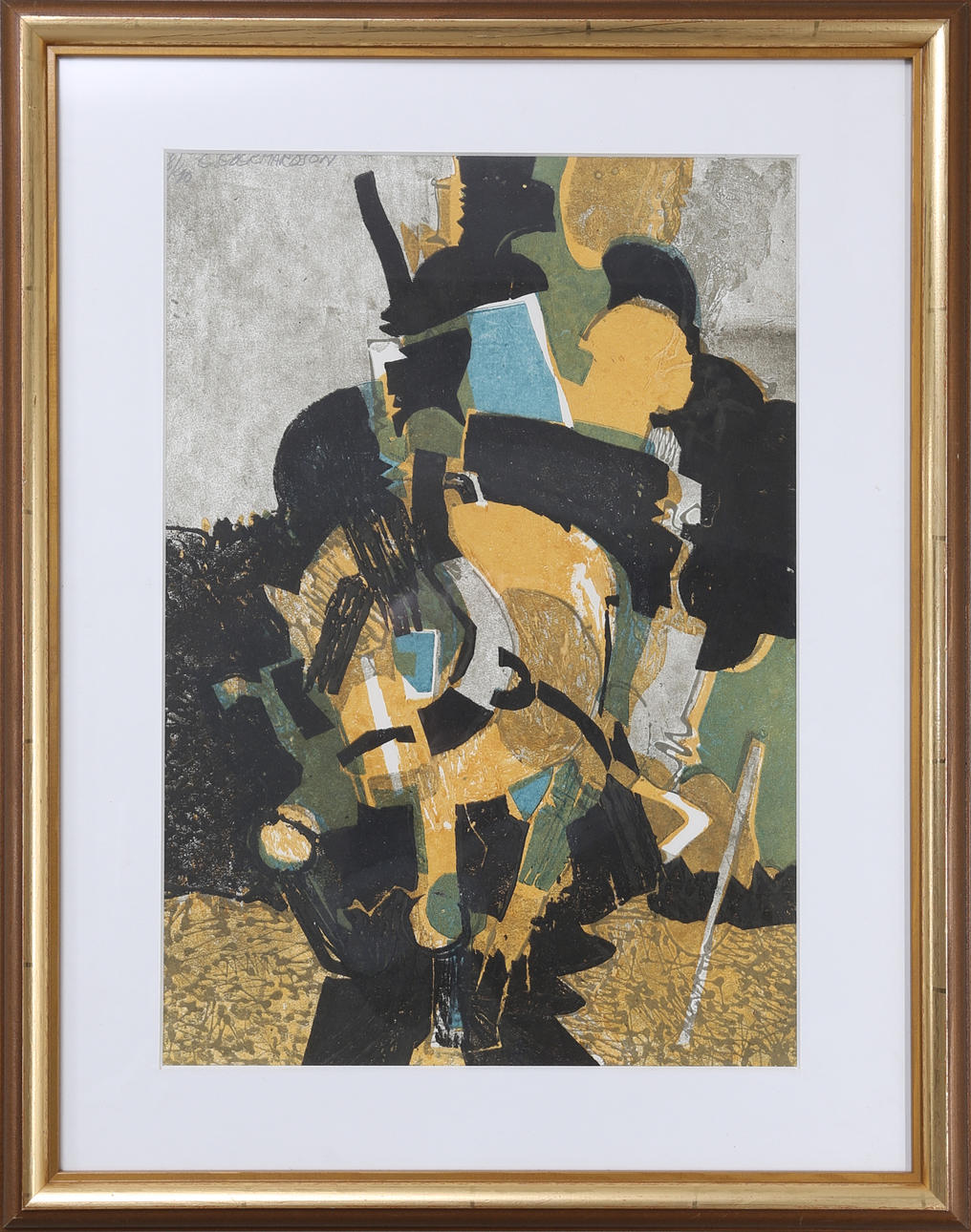 EBBE EBERHARDSON. Komposition, färglitografi, numrerad 8/40 samt signerad.