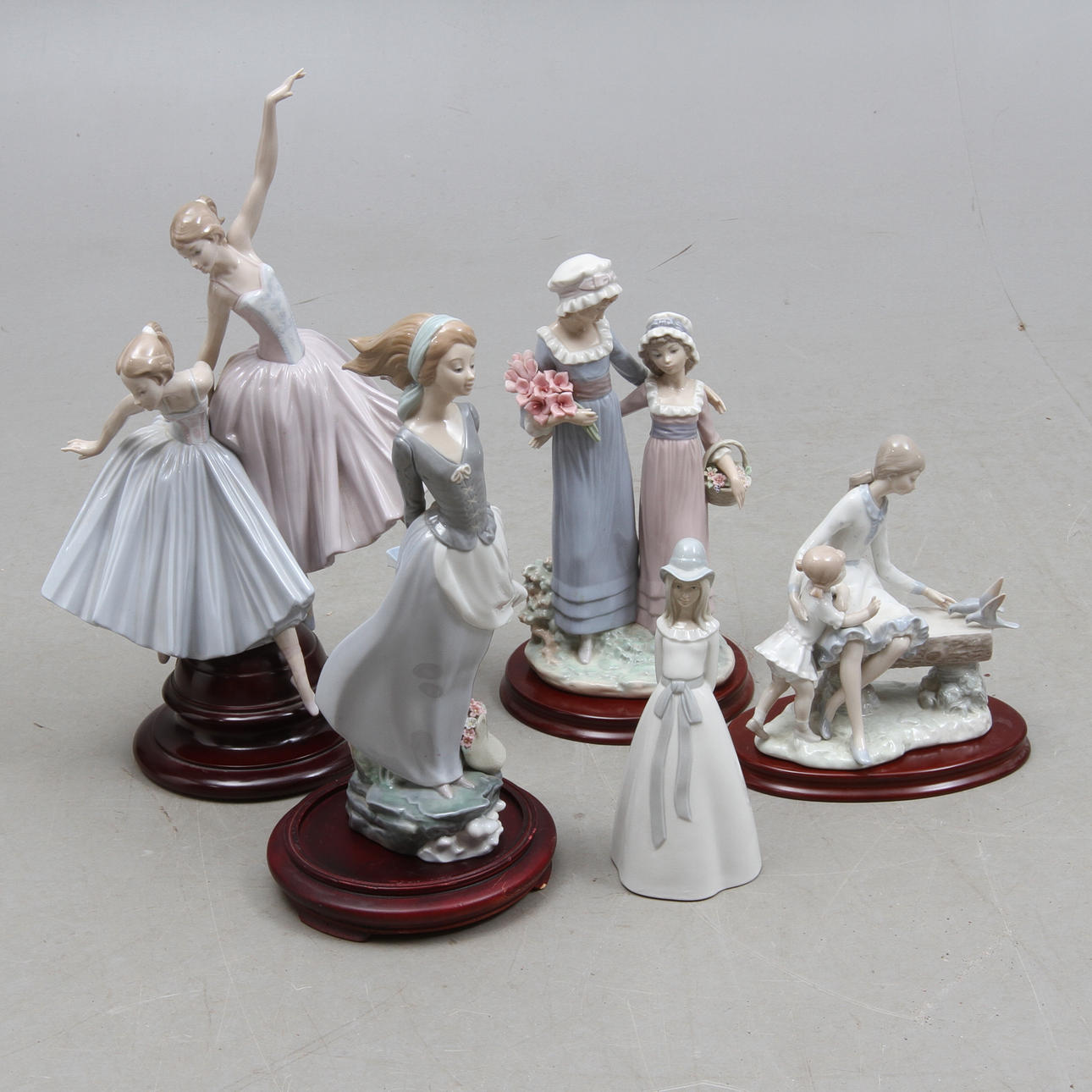 FIGURINER, 5 st, porslin, Spanien.