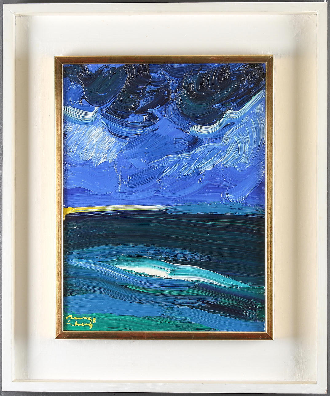 BENGT ÅBERG. Havsmotiv, olja på duk. signerad.