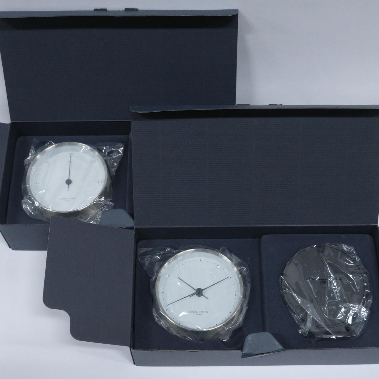 GEORG JENSEN, CLOCK AND WEATHER STATION.