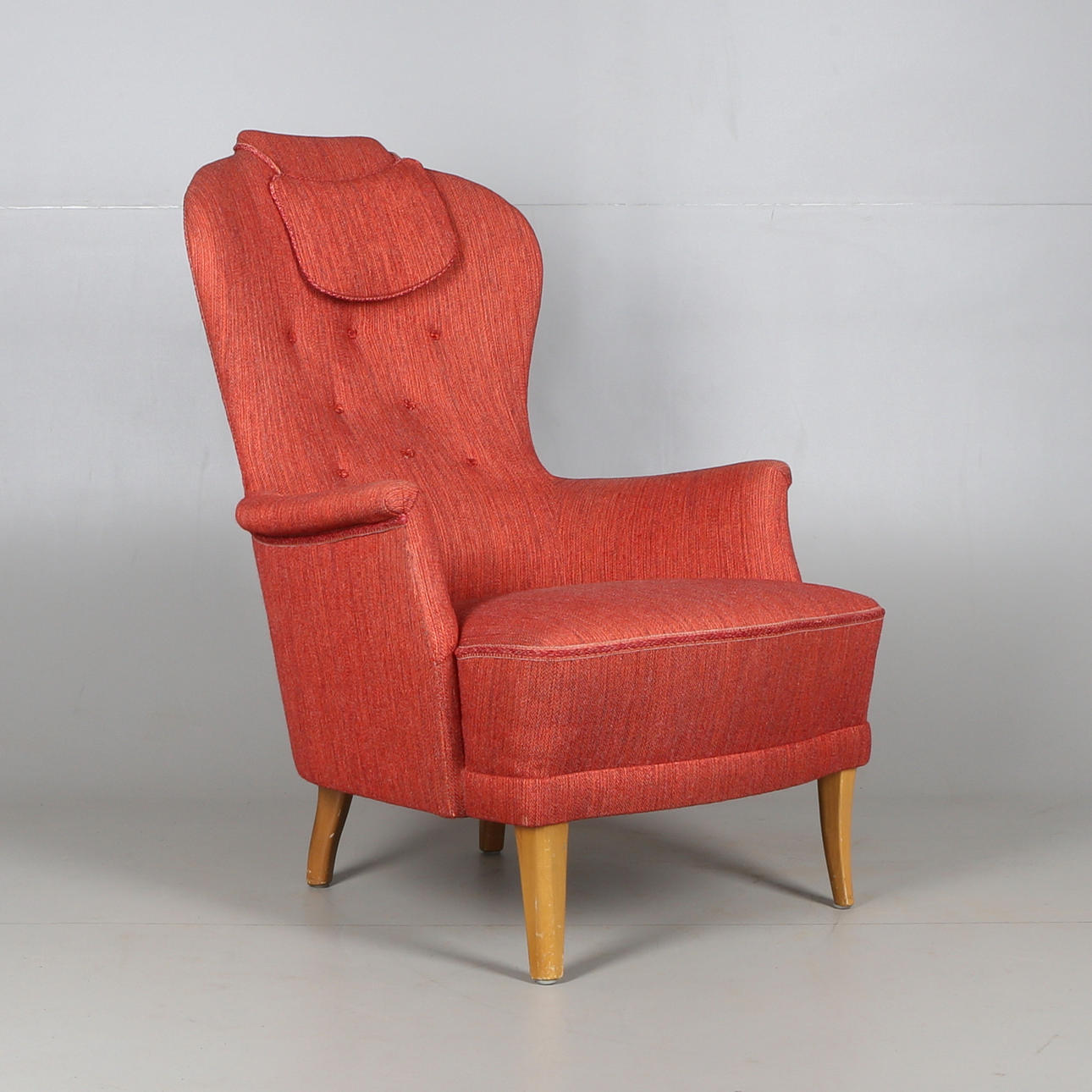 FÅTÖLJ, "Farmor", Carl Malmsten, AB O.H. Sjögren, Tranås, 1900-tal.