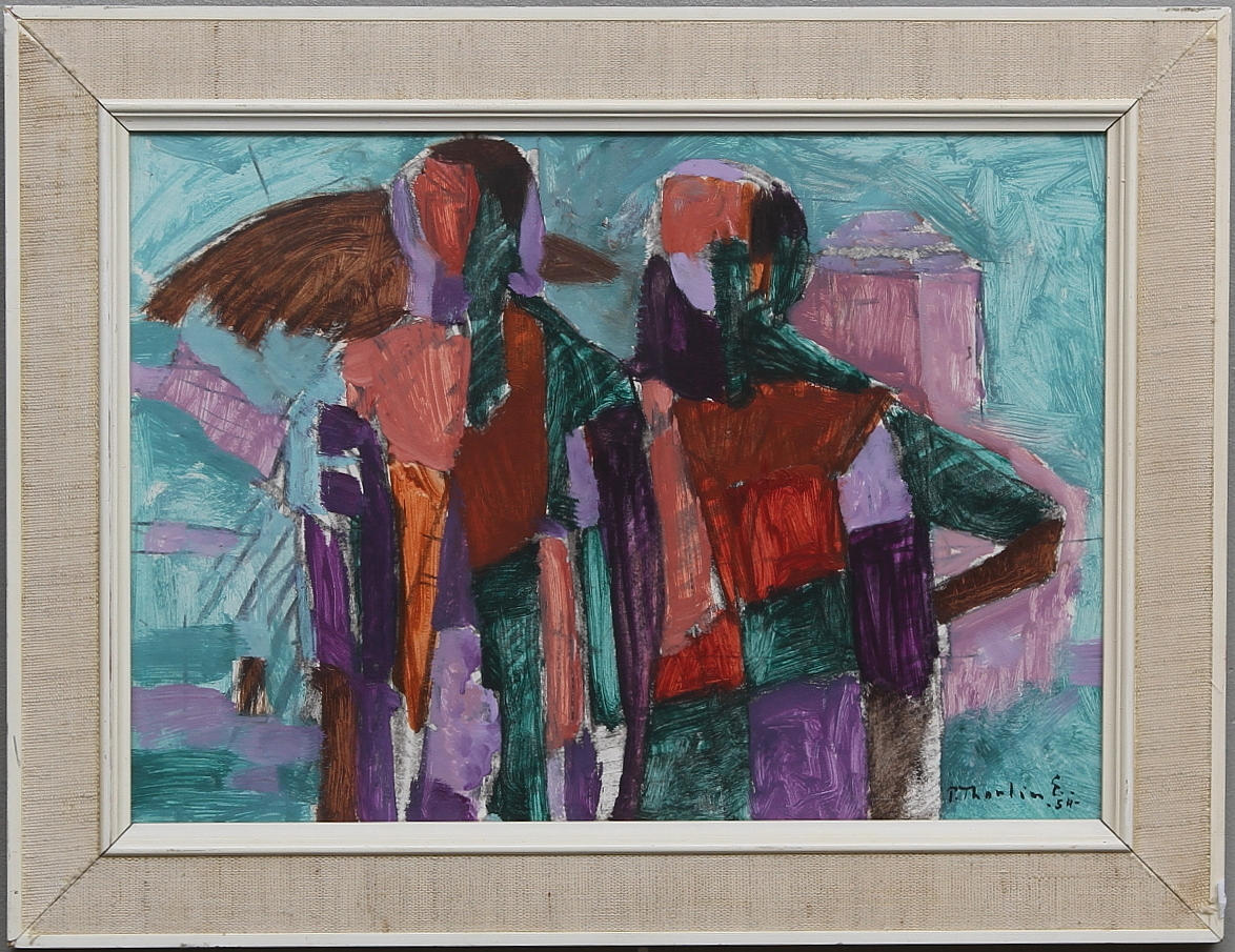 PER THORLIN. Olja på pannå, signerad och daterad 54.