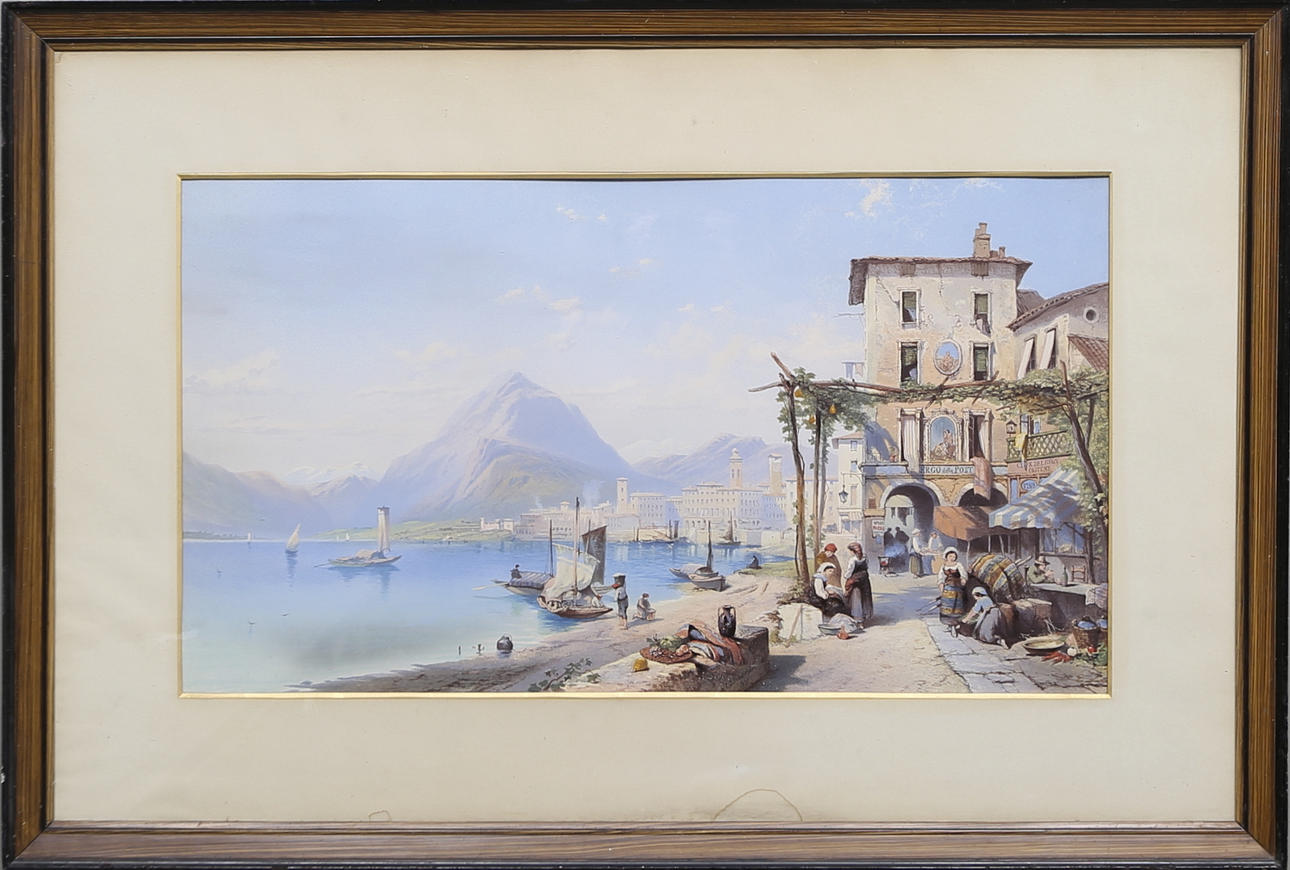 THOMAS ROWBOTHAM. Tryck, delvis med akvarell.