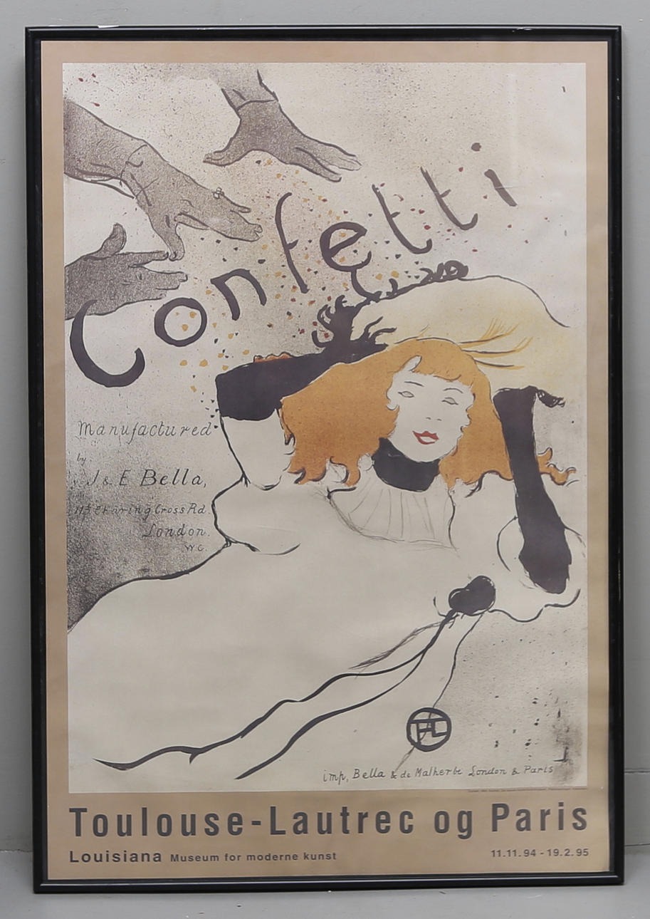 AFFISCH, Toulouse-Lautrec, Louisiana, Museum for moderne kunst.
