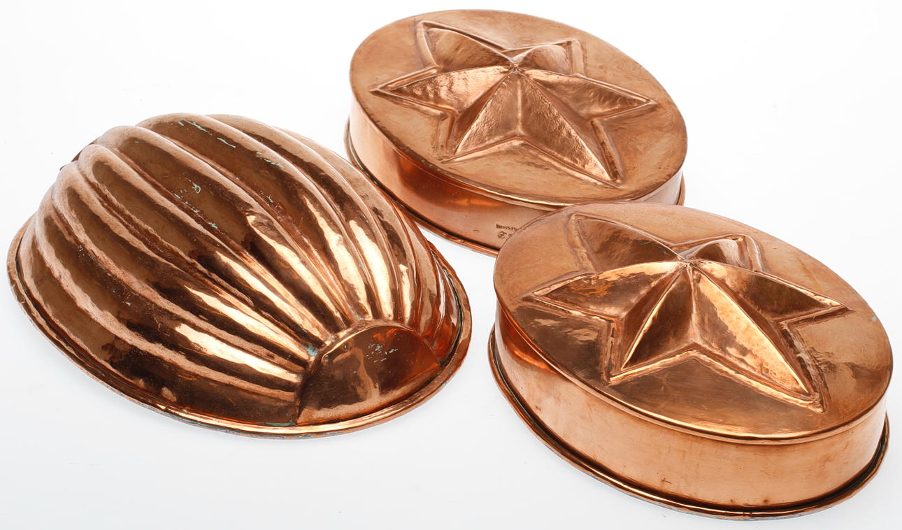 ALADÅBFORMAR, 3 st, 1800/1900 tal.