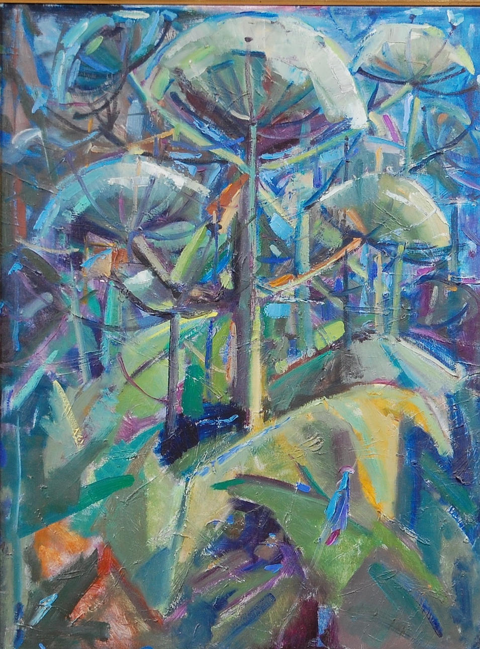 HENNING JAKOBSEN. olja på duk, " Björneklo " signerad, daterad 1968 A tergo.