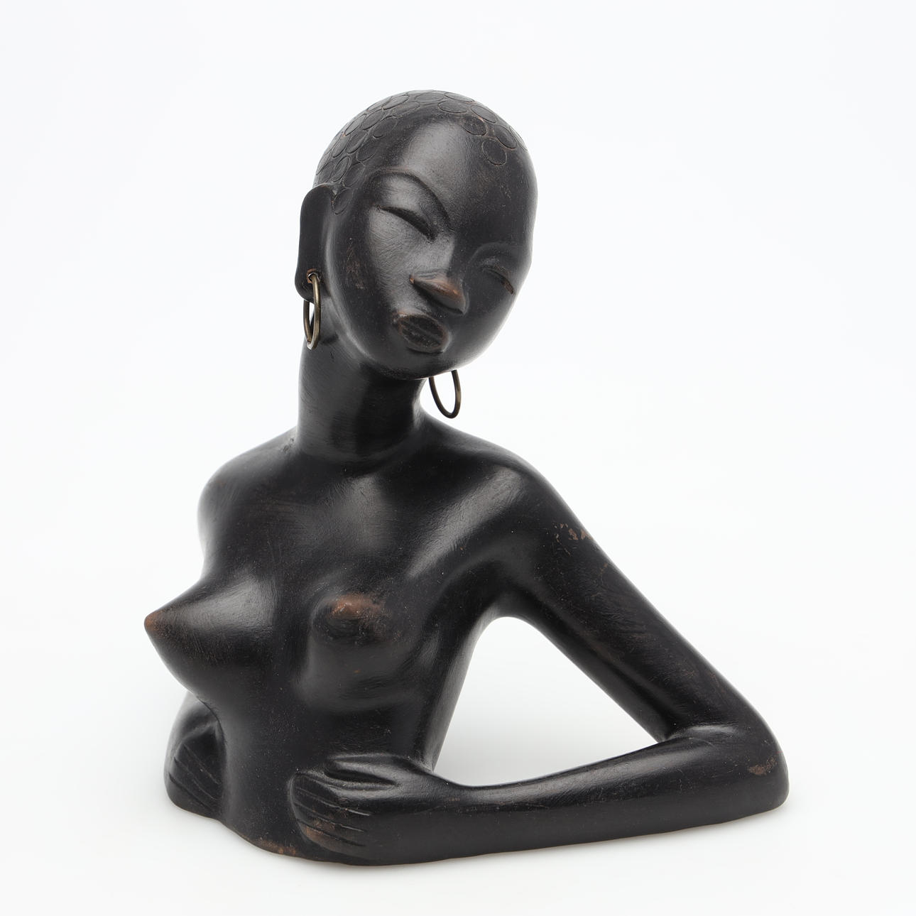 LEOPOLD ANZENGRUBER. A ceramic figurine.