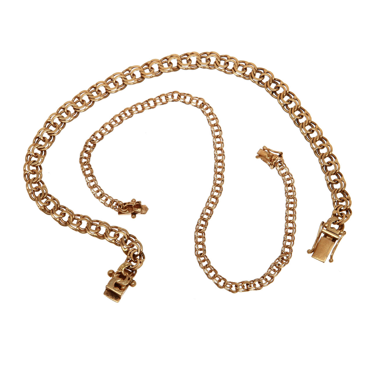 ARMLÄNKAR, 2 st, 18k guld. Vikt ca 12,4 gram.