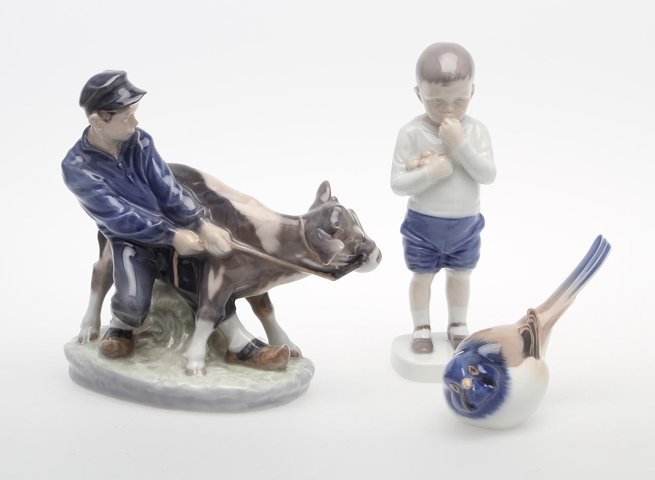 FIGURINER, 3 st, porslin, Royal Copenhagen o Bing & Gröndahl.