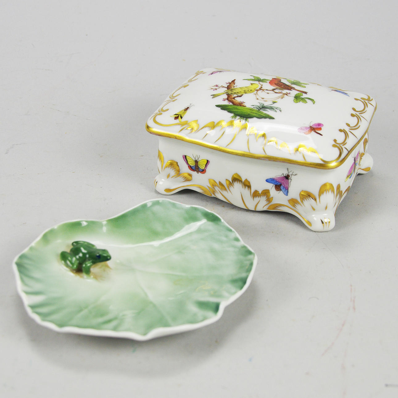 LOCKDOSA SAMT SKÅL, Herend, Royal Copenhagen.