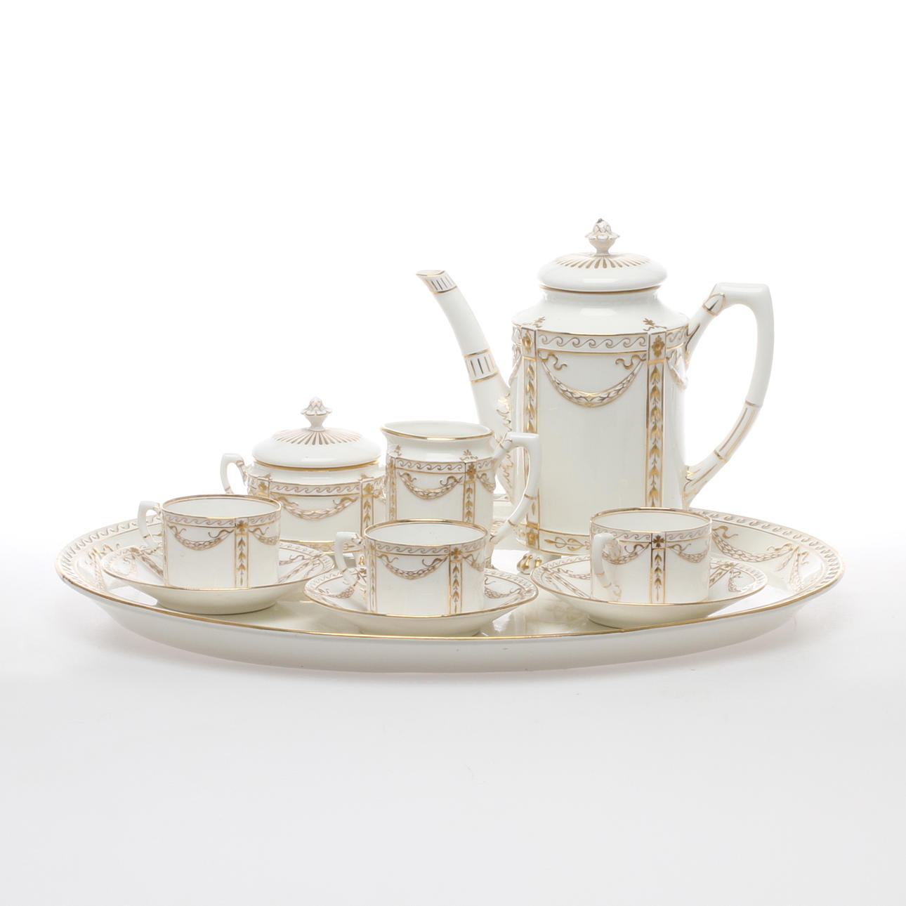 TÉTE A TÉTE, 7 delar, porslin, Rörstrand, 18/1900-tal.