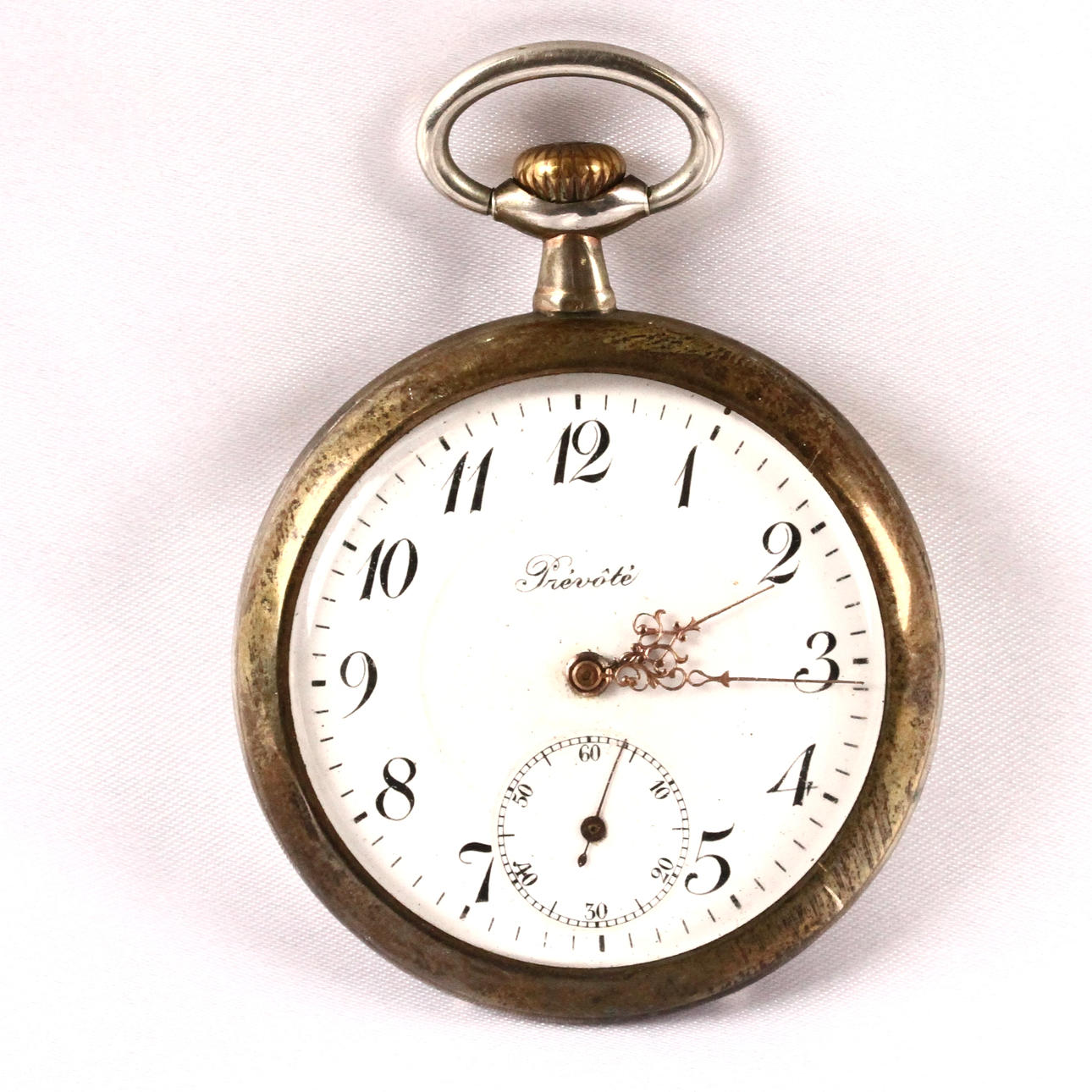 POCKET WATCH, silver, Prevote.