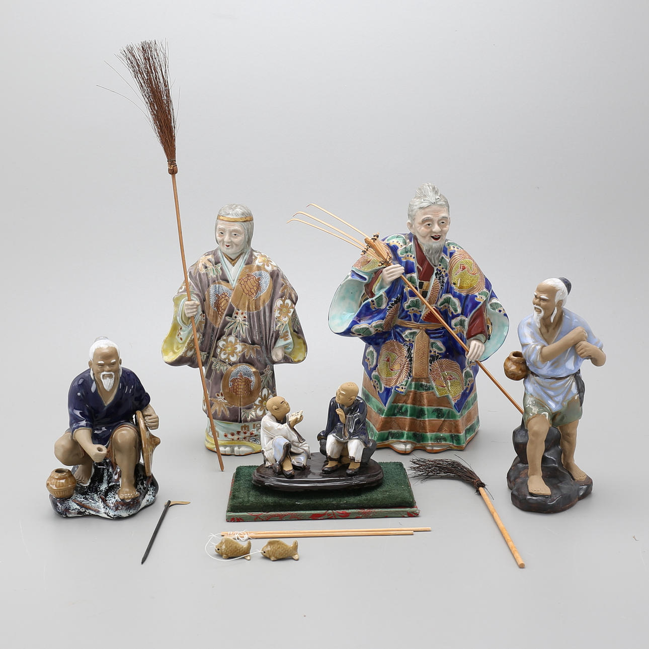 FIGURINER, 5 st, keramik, Kina.