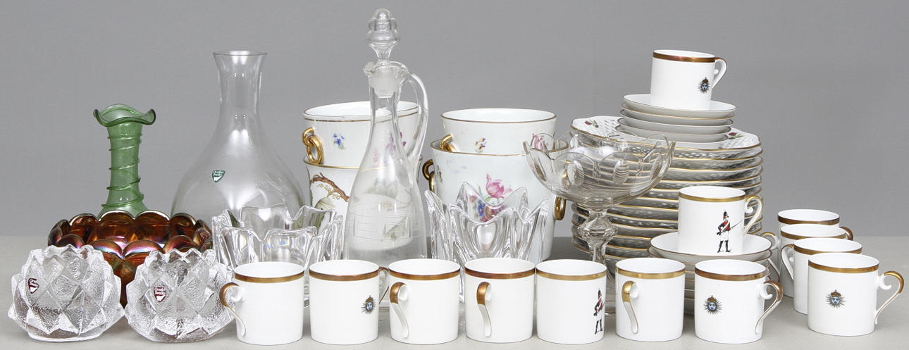 GLAS och PORSLIN, bl.a. Hackefors, Orrefors.