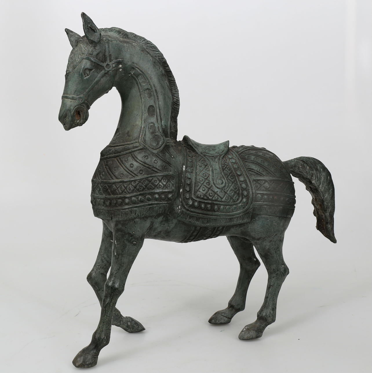 OIDENTIFIERAD KONSTNÄR. Skulptur, metall, Häst, Asien, 1900-tal.