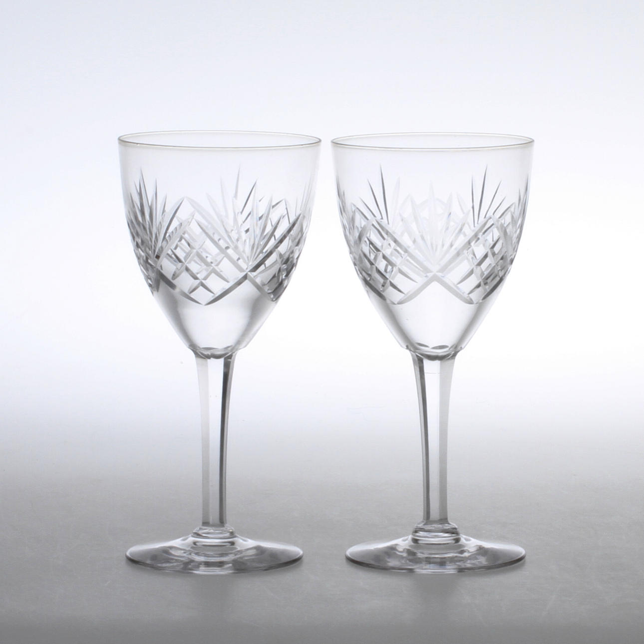 VINGLAS, 12 st, Helga-slipning, 1900-talets första hälft.