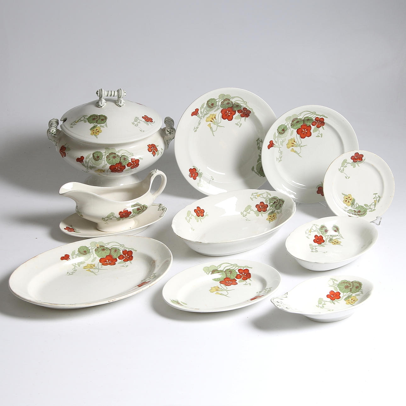 MATSERVIS, 25 delar, "Krasse" Gustavsberg. 1900-talets första hälft.