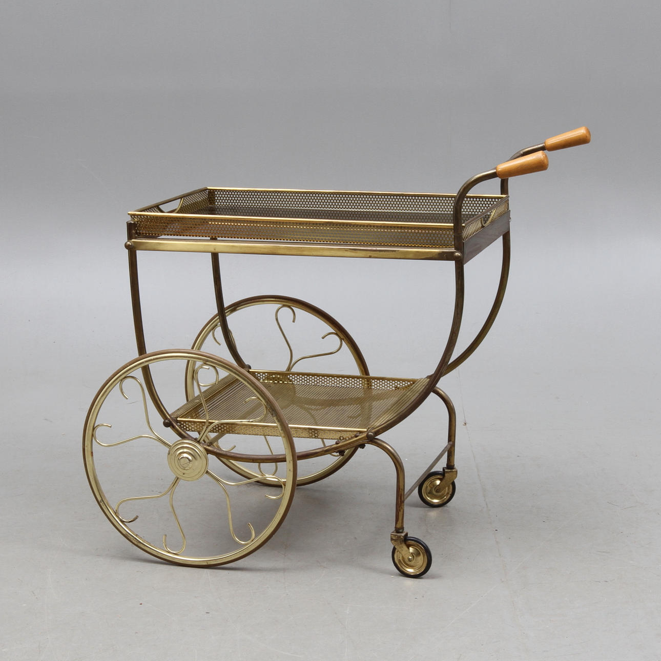 SERVERINGSVAGN, mässing, 1900-talets mitt.