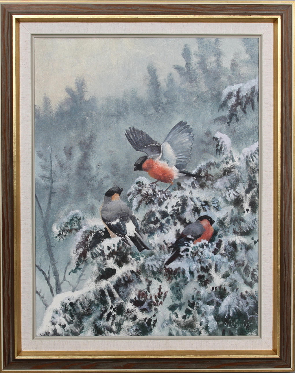 ARNE LIDQVIST. olja på duk, signerad.