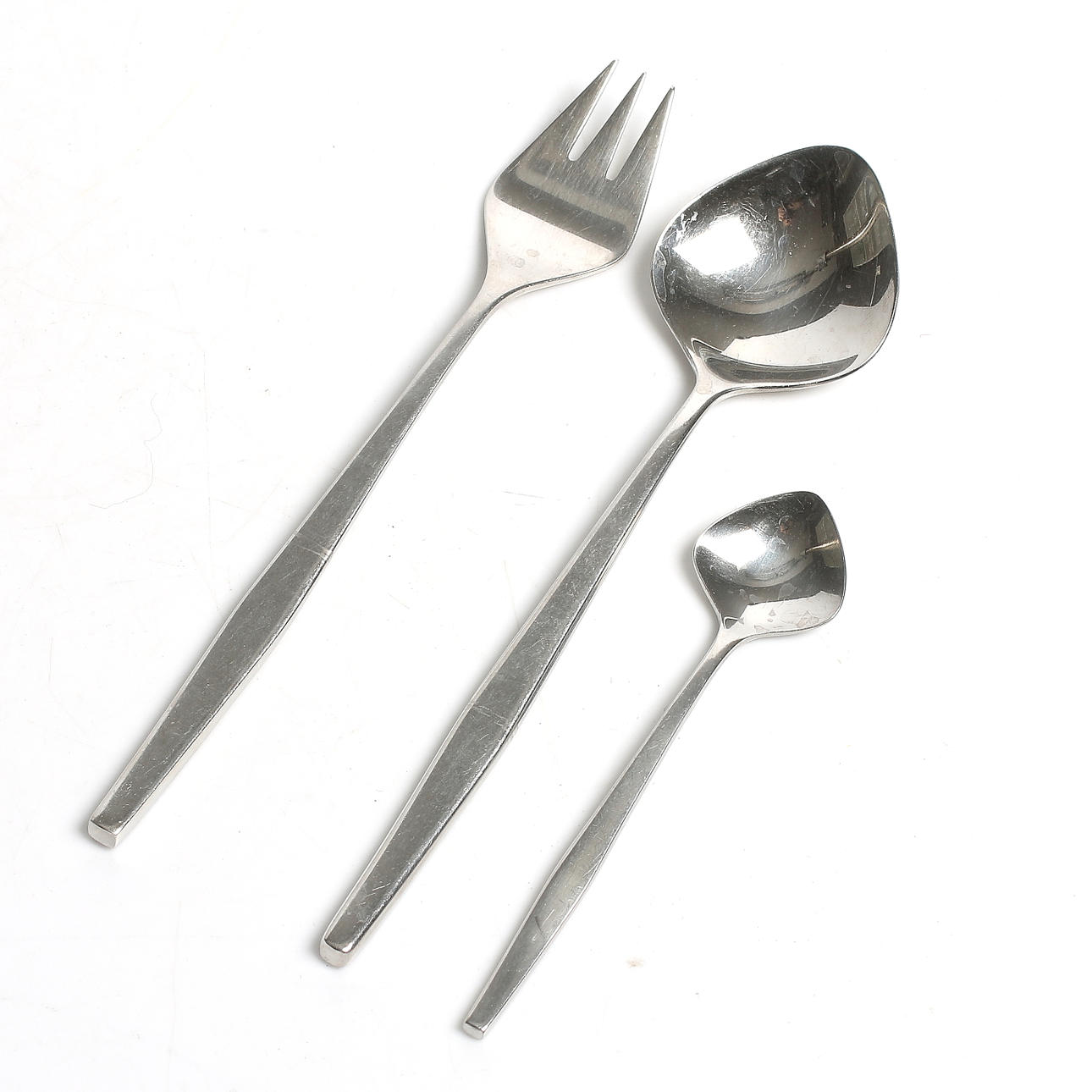 BESTICKSERVIS, 19 delar, rostfritt stål, "Soraya", formgiven av Sonja Katzin för NilsJohan, 1965.