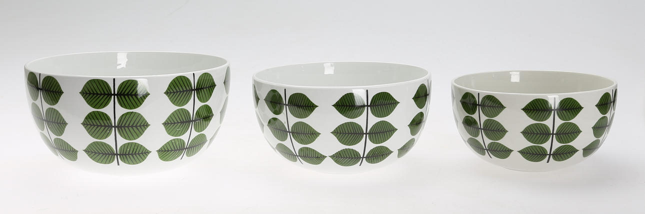 SKÅLAR, 3 delar, "Berså", Stig Lindberg för Gustavsberg.