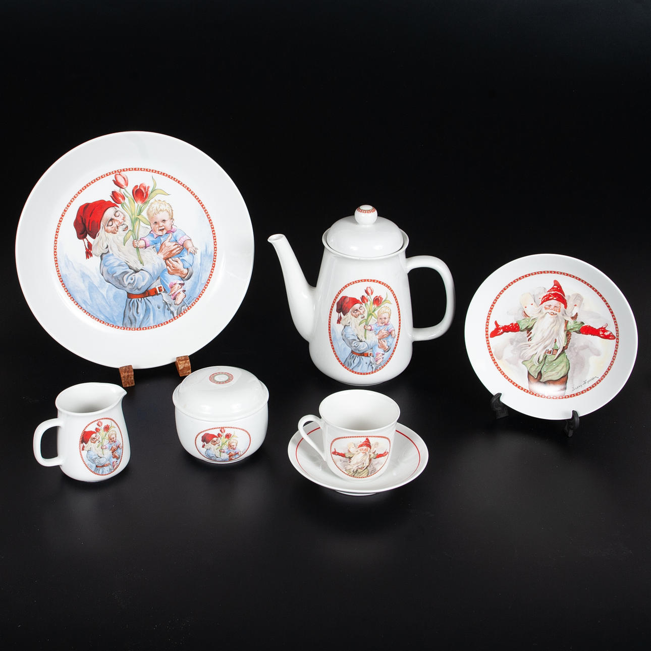 JENNY NYSTRÖM. Julservis, Rörstrand, 29 delar.