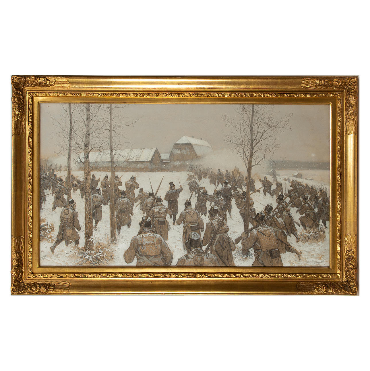 AUGUST MALMSTRÖM. Gouache, signerad A. Malmström.