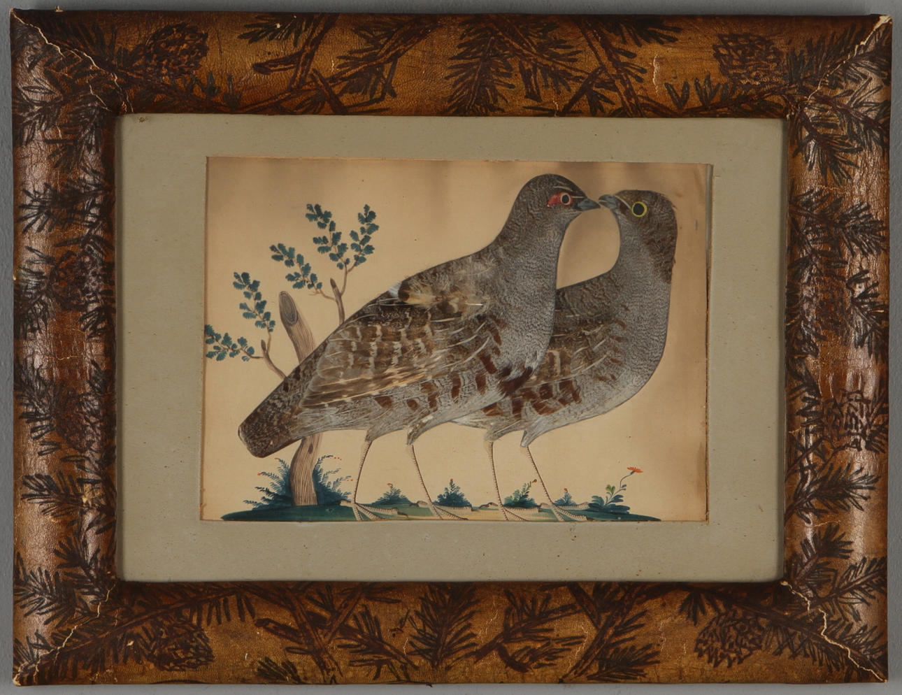 DEKORATIV TAVLA, fåglar, 1900-tal.