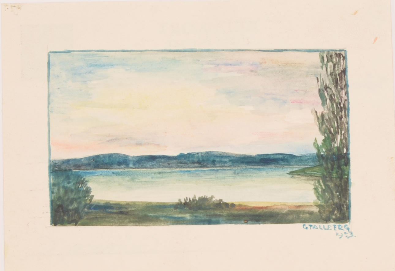 GUNNAR TALLBERG. kvällsbleke, Donsö.