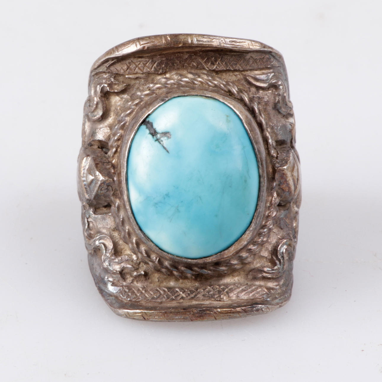 RING, Metall und Türkis, orientalisch.